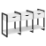 Тумба на регулируемых опорах наборная VR.L-TN-4.O 1440x460x719 (Тиквуд Темный/Белый металл)