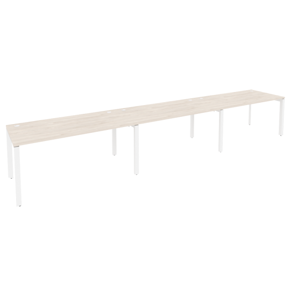 Рабочая станция на П-образном м/к Onix O.MP-RS-3.4.8 4740x800x750 (Денвер Светлый/Белый Металл)