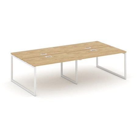 Рабочая станция 2-х сторонняя SN-4O.DRS-032 (2360х1232х750) (Тиквуд Светлый/Металл Белый)