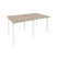 Стол переговорный Onix O.MP-PRG-2.0 1560x980x750 (Тиквуд Темный/Белый Металл)