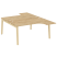 Рабочая станция на деревянных опорах Onix Wood OW.D.SA-4 1580x2395x750 (Тиквуд Светлый/Дуб Темный)