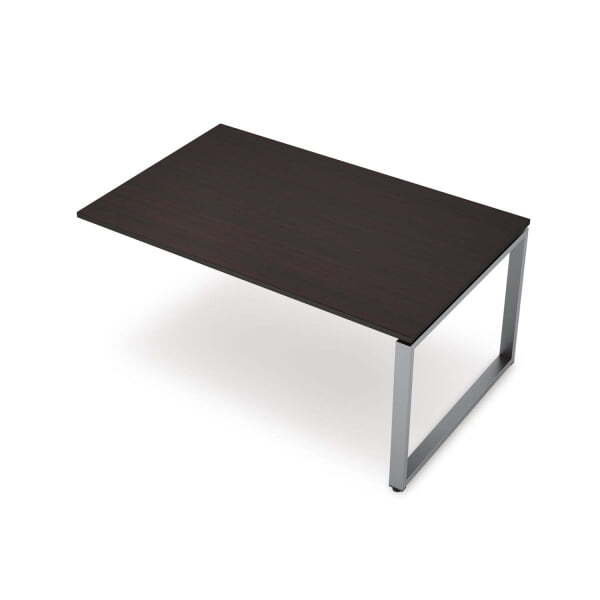 6МПК-О.604 Бенч-системы для переговорных столов, конечный модуль (1600x1000x750) (Венге/Алюминий матовый)