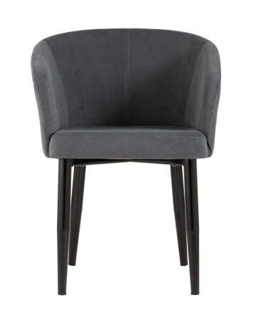 Кресло Ральф велюр тёмно-серый (Стул-кресло Ральф серый)