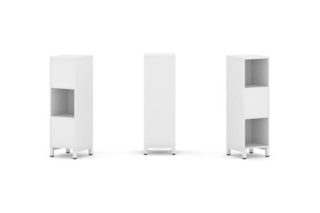 Набор стеллажа 2-х сторонний, 3 яруса SN.NSD-311 (387х400х1248) (Белый/Металл Белый)