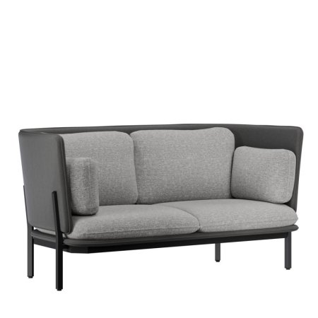 Диван двухместный с низкой спинкой STA-02L (Сан 08/Сан 13/Металл Черный)