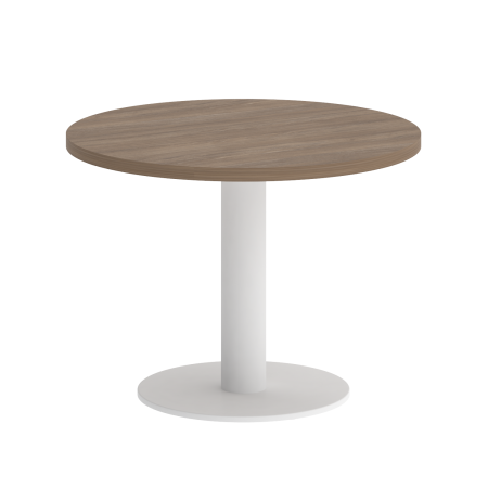 Стол журнальный круглый VR.SP-5-60.1G 600x600x450 (Дуб Аризона/Белый Металл)