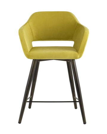 Стул полубарный Саймон велюр золотистый (Стул полубарный Саймон золотистый)