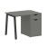 Стол письменный VR.SP-3-98.1.A 980x720x750 (Серый/Белый Металл)