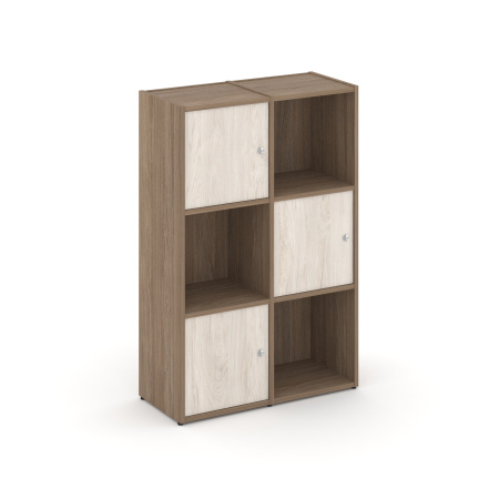 Стеллаж Locker Plus LK.K-002 798x350x1203 (Дуб Аризона | Денвер Светлый)