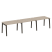 Рабочая станция на деревянных опорах Onix Wood OW.RS-3.2.8 3540x800x750 (Тиквуд Светлый/Дуб Темный)