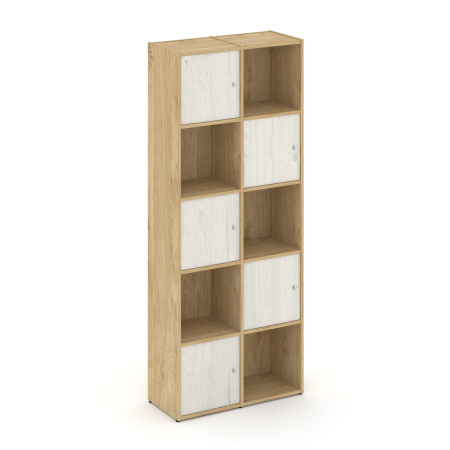 Стеллаж Locker Plus LK.K-008 798x350x1983 (Тиквуд Светлый | Дуб Наварра)