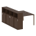 Рабочая станция с опорным шкафом-купе Metal System Style БП.РС-СШК-4.2 1610x2332x1098 (Дуб Наварра/Серый металл)