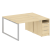 Рабочая станция Metal System Style БО.РС-СТП-2.2 1612x1475x750 (Дуб Наварра/Серый металл)
