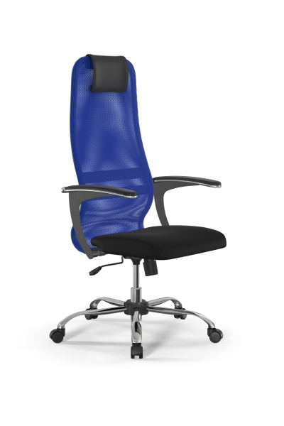 Кресло для руководителя Метта Sit 8 B1-8U - X1+UMF(X1) /Uh00/Wh00/U0mL-b(M09.B21.G20.W01) (Синий | Черный)