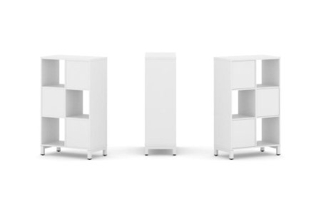 Набор стеллажа 1 сторонний, 3 яруса SN.NS-321 (754х400х1248) (Белый/Металл Белый)