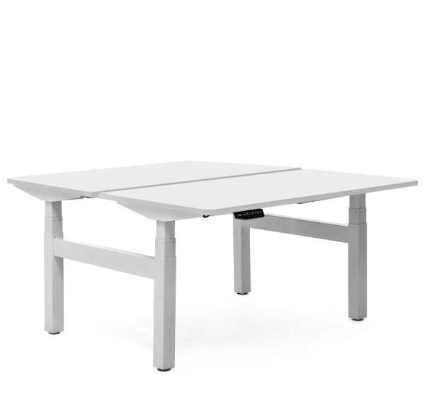 SKID 20 Бенч-система на 2 рабочих места 140х155 (Белый/Белый металл)