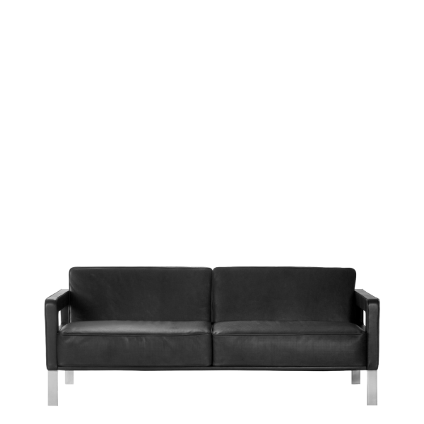 Диван офисный Квадро (М-11) 2-х местный (Черный)