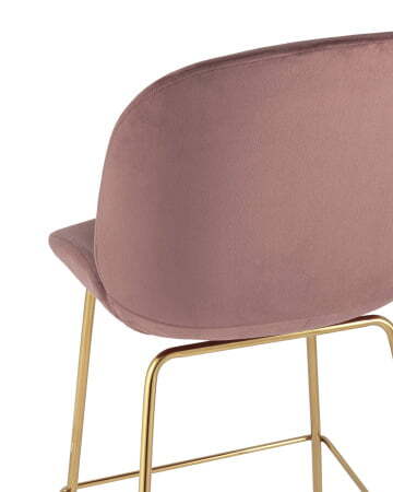 Стул полубарный Beetle со спинкой темно-розовый (Стул полубарный Турин пудровый)