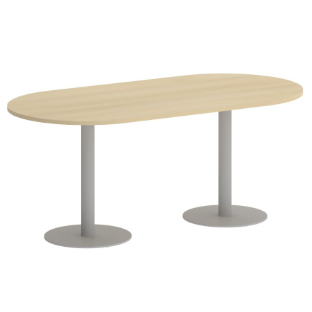 Стол овальный VR.SP-5-180.1 1800x900x750 (Акация Лорка/Серый Металл)