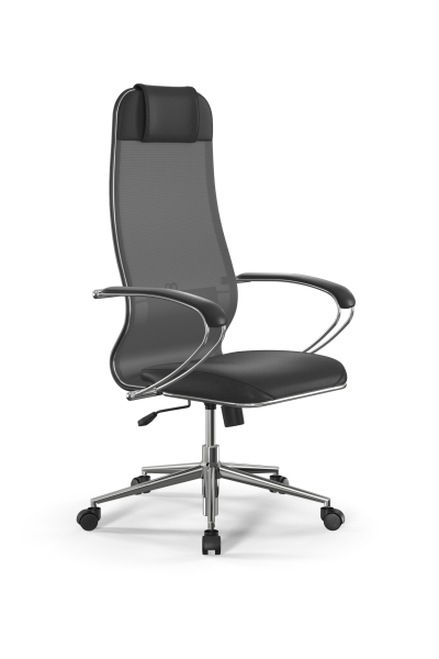 Кресло для руководителя Метта Sit 10 B1-115K - T+Extra /Um00/Wm12/K1cL(M09.B23.G18.W01) (Серый | Черный)