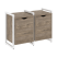 Тумба на регулируемых опорах наборная VR.L-TN-2.O 970x460x719 (Тиквуд Темный/Белый металл)