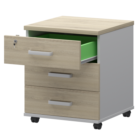 Тумба подкатная Смарт СМТ-3ПЦ Тип2 434x450x620 (Белый/Кронберг)