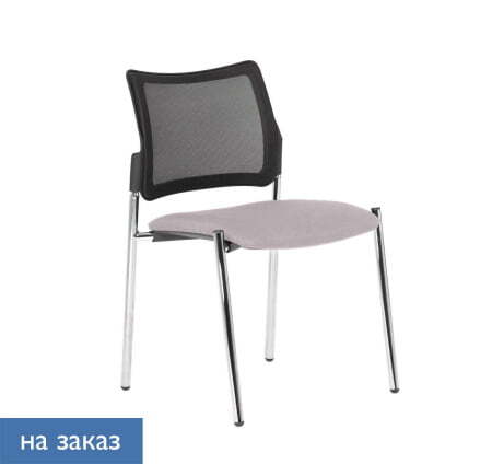 PINKO-MESH Кресло на 4-х опорах без подлокотников (Черный/Серый)