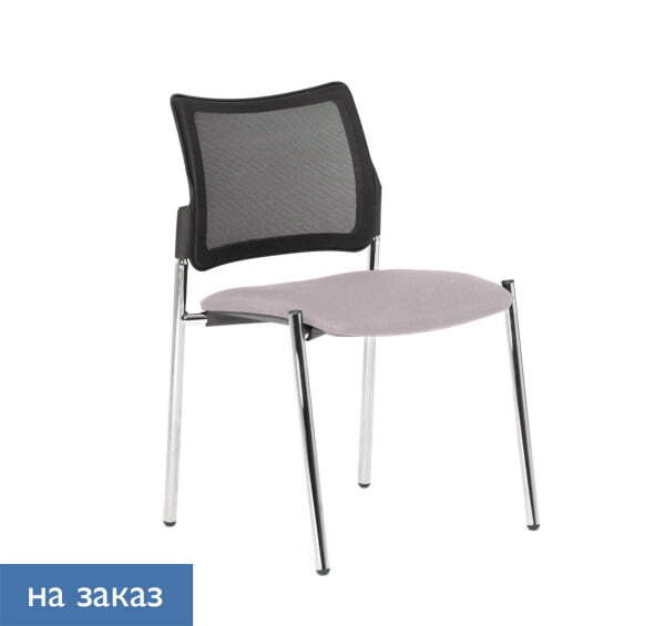 PINKO-MESH Кресло на 4-х опорах без подлокотников (Черный/Серый)