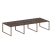 Рабочая станция Metal System Style БО.СМ-6.2 3600x1475x750 (Дуб Наварра/Серый металл)