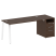 Рабочая станция Metal System Style БА.РС-СТП-1.4 2012x720x750 (Дуб Наварра/Серый металл)