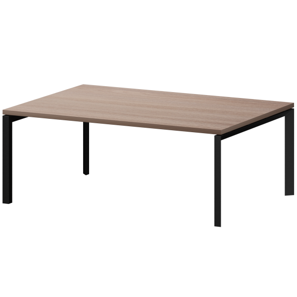 Стол переговорный на металлокаркасе Акцент КТМ-20.14.38 2000x1400x750 (Темный шимо)