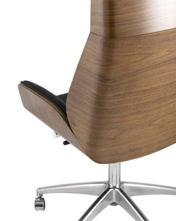 Кресло руководителя TopChairs Crown черное (Компьютерное кресло Crown черный)