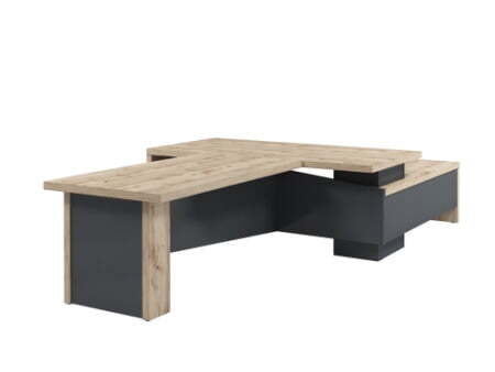 Стол руководителя Torston Т-920Л.0000 2000x3700x750 (Дуб Вотан/Антрацит)