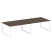 Переговорный стол 2 столешницы Metal System Style БО.ПРГ-2.4 3200x1235x750 (Дуб Наварра/Серый металл)