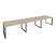 Стол переговорный Onix O.MO-PRG-3.3 4140x980x750 (Тиквуд Темный/Белый Металл)