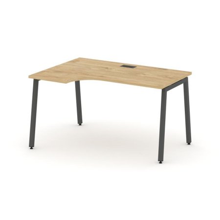 Стол рабочий эргономичный SN-4A.SPA-012(L) (1580х700/980х750) (Тиквуд Светлый/Металл Антрацит)