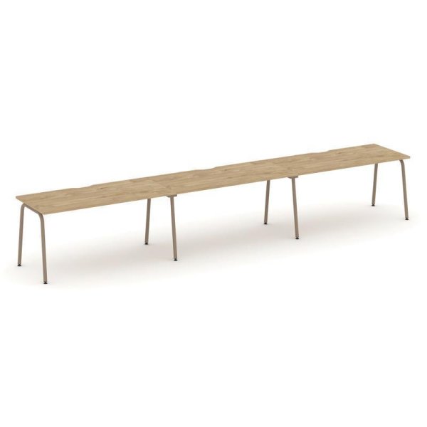 Рабочая станция 3 места ES.RS-3.4-VK (4740х730х750) (Тиквуд Светлый/Металл Латте)