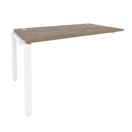 Наборный элемент рабочей станции на П-образном м/к Onix O.MP-1.NRS-3.8 1380x800x750 (Тиквуд Темный/Белый Металл)