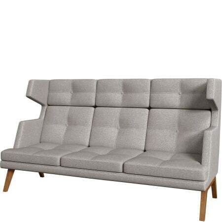 Диван офисный 3-х местный высокий Беверли (Диван 3-местный высокий kiton_05)