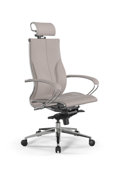 Кресло для руководителя Метта Samurai L2-10K - Infinity /Kc06/Nc06/K2cL/H2cL-3D(M06.B32.G11.W03) (Светло-бежевый)