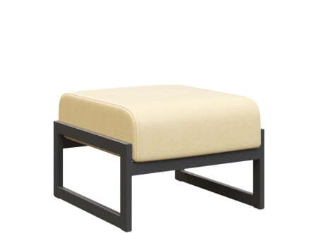 Банкетка одноместная MD.B1  (655х700х700) (Oregon Бежевый арт.11/Чёрный металл)