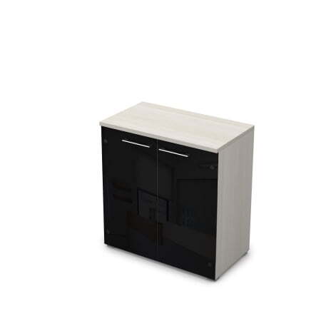 Шкаф низкий со стеклом Gloss line 9НШ.023.4 800x450x845 (Ivory)