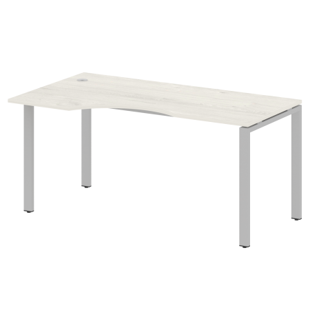 Стол криволинейный левый Metal System Style БП.СА-1 Л 1600x900x750 (Дуб Наварра/Серый металл)