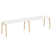 Рабочая станция на деревянных опорах Onix Wood OW.RS-2.4.7 3160x720x750 (Тиквуд Светлый/Дуб Темный)