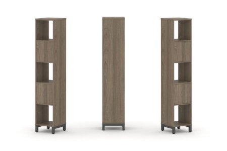 Набор стеллажа 1 сторонний, 5 ярусов SN.NS-511 (387х400х1982) (Вяз Благородный/Металл Антрацит)