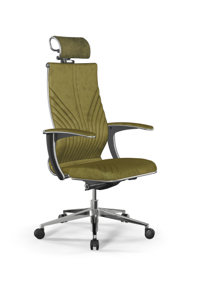 Кресло для руководителя Метта Samurai L2-13U - GoyaLE /Kc31/Wm31/U0mV-mL/H2cV-3D(M26.B32.G25.W03) (Оливковый)
