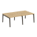 Рабочая станция на деревянных опорах Onix Wood OW.D.RS-4.2.7 2360x1475x750 (Тиквуд Светлый/Дуб Темный)