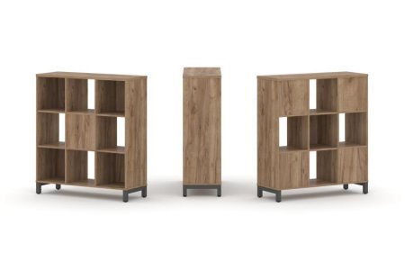 Набор стеллажа 2-х сторонний, 3 яруса SN.NSD-331 (1121х400х1248) (Дуб Табак/Металл Антрацит)