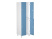 Шкаф для раздевалок WL 22-60 голубой/белый (Голубой | Белый)