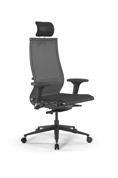 Кресло для руководителя Метта SynchroSit 10 B2-107D - T /Km00/Nb00/D02P/H3mL-2D(M23.B11.G19.W02) (Серый)